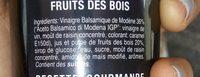 Nectar Fruit Des Bois Con "Aceto Balsamico Di Modena Igp" Ingredients