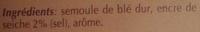 Tagliatelle  L'encre De Seiche Ingredients