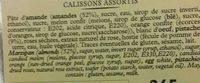 Caissons Assortis Ingredients