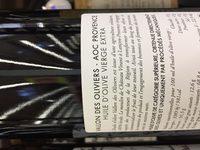 Huile D'olive AOC Provence Ingredients