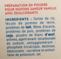 Smart Muffins Vanille Ingredients