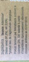 Armoric, Saumon Fume BIO, Le Sachet De 2 Tranches 70 Gr Ingredients