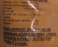 Amandes Ingredients