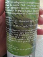 Sel Fin  L'ail & Ail Des Ours Bio Salire 180 G Ingredients