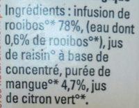 Ethiquable - Vritable Infusion Rooibos Mangue Ingredients