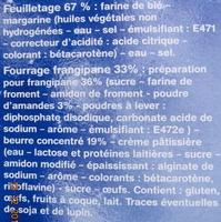 Galette Des Rois, Fourre  La Frangipane Ingredients