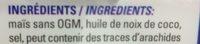 Popcorn Au Micro-ondes Ingredients