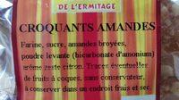 CROQUANTS AUX AMANDES Ingredients