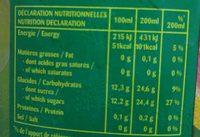 Jus Banga Multifruits 2 Litres Ingredients