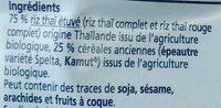 Riz Tha Complet Et 3 Crales Anciennes Ingredients