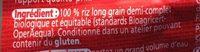 Riz Jasmin Demi-complet Ingredients