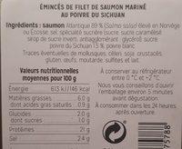 Emincs Marin Au Poivre Du Sichuan Ingredients