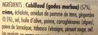 Cabillaud Ingredients