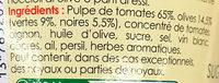 Sugo Alle Olive Ingredients