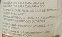 Mozzarella Di Bufala Campana DOP Ingredients