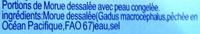 Morue Dessale Ingredients