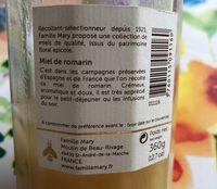 Miel De Romarin Ingredients