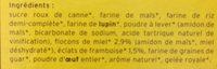 Gateau Tonic Bio Ingredients