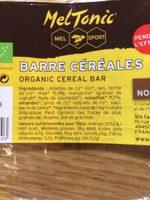 Barre Cereales Miel Noisettes Ingredients