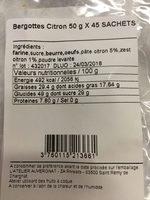 Bergottes Ingredients