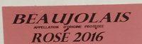 Beaujolais Ros 2016 Ingredients