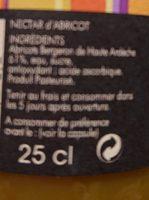 Abricot Haute Ardche Ingredients