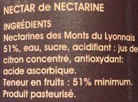 Nectar De Nectarine Ingredients