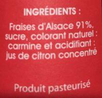 Coulis De Fraise Alsace Ingredients