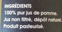 Pur Jus De Pomme Ingredients