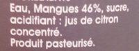 Nectar De Mangue Ingredients
