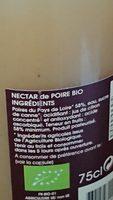 Nectar De Poire Ingredients
