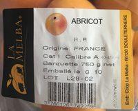 Abricot Ingredients
