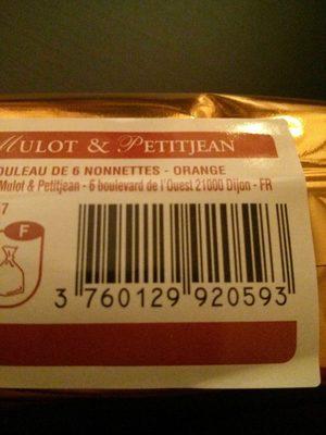 Rouleau De Six Nonnettes  L'orange - Mulot & Petitjean