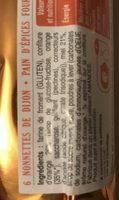 Rouleau De Six Nonnettes  L'orange - Mulot & Petitjean Ingredients
