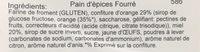 Demie Bande Fourre Ingredients