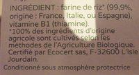 Alimentation Bb Bio / Crales Bio Bb / Crales Bio Bb 4-6 Mois Ingredients