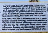 Chocolat Au Lait Alleg En Sucre Ingredients