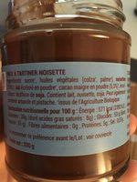 Pate A Tartiner Noisette Ingredients