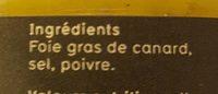 Foie Gras De Canard Entier Ingredients