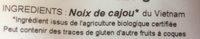 Noix De Cajou Vietnam Ingredients