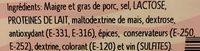 Espetec Fuet Ingredients
