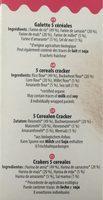 Galettes 5 Crales Ingredients