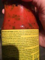 Sauce Tomate Basilic Bio Ingredients