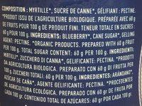 Confiture Myrtille Ingredients
