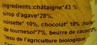 Pte  Tartiner Chtaignes, Noisettes, Chocolat Ingredients