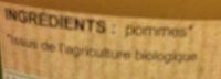 Pure De Pommes Ingredients