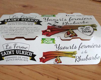 Yaourt  La Rhubarbe