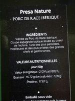 Viande De Porc De Race Ibrique Ingredients