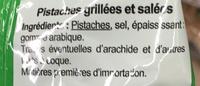 Pistaches Grilles & Sales Ingredients
