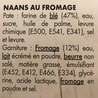 4 NAANS AU FROMAGE Ingredients